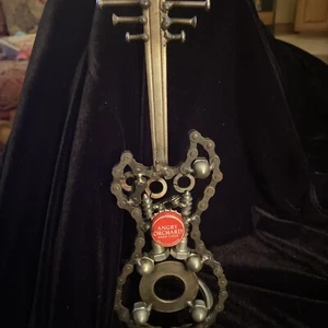 Angry Orchard Steam Punk Art Sculpture Metal Art-Guitar - Picture 1 of 8