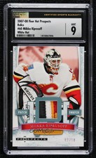 2007-08 Fleer Hot Prospects White /10 Miikka Kiprusoff #60 CSG 9 Mint Patch