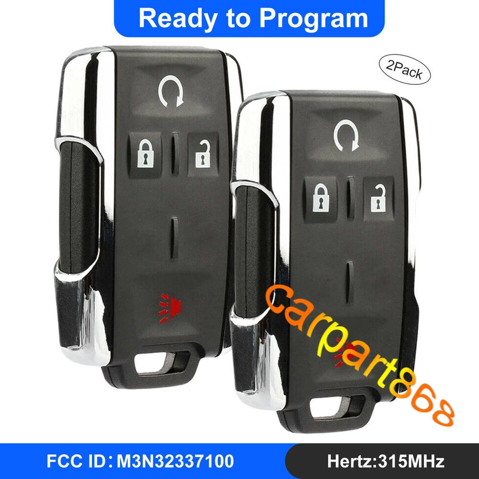 2X Llavero sin llave remoto de coche 2014 2015 2016 2017 para Silverado 1500 2500 3500 HD Foto 1 de 4