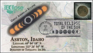 17-236, 2017, Total Solar Eclipse, Ashton ID, Event Cover, Pictorial Cancel,  - Picture 1 of 1