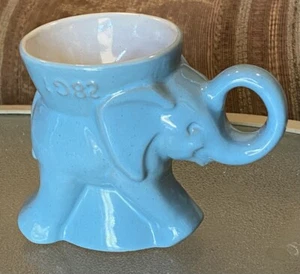FRANKOMA GOP 1982 ELEPHANT LIGHT BLUE COFFEE MUG - Picture 1 of 6