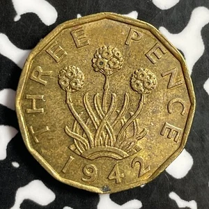 1942 Great Britain 3 Pence Threepence Lot#E1892 Nice! - Picture 1 of 2