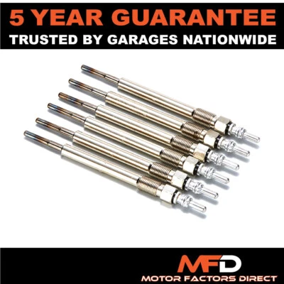 6X JUEGO COMPLETO DE BUJÍAS INCANDESCENTES CALENTADOR DIÉSEL AUDI A4 3.0 V6 TDI (2004-2008) Foto 1 de 2