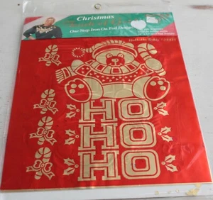 Vintage Christmas Sweater Teddy Bear Iron On Foil Transfer - Picture 1 of 6