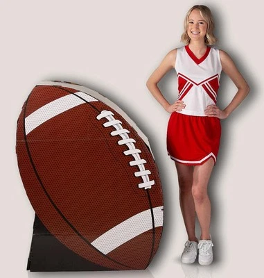 Gigante 4 pies Fútbol Impreso 2 Caras Cartón Stand-Up Deportes Foto Fiesta Decoración Foto 1 de 4