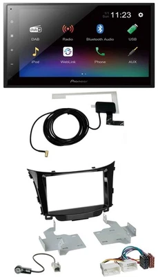 Pioneer DAB MP3 Bluetooth 2DIN USB Autoradio für Hyundai i30 (ab 12) - Bild 1 von 4