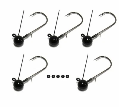 Harmony Fishing - Tungsten Weedless Ball Jigheads [5 Pack w/ Bait Pegs] - Image 1 of 4