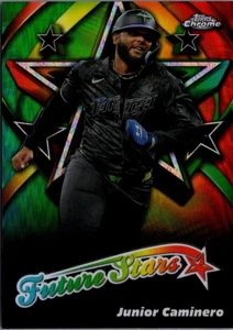 2025 Topps Chrome Future Stars #FS18 Junior Caminero Tampa Bay Rays - Picture 1 of 2