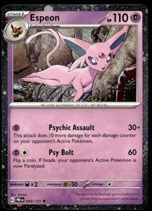 Espeon - (Cosmos Holo) Raro Holo Cartas y Productos Varios 033/131 Casi Nuevo Pokém - Imagen 1 de 2