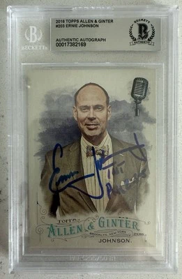 Ernie Johnson Auto Signed 2016 Allen & Ginter Card #203 TNT Beckett Slabbed - Image 1 of 2
