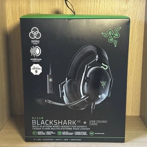 RAZER BLACKSHARK V2 + TARJETA DE SONIDO USB, AURICULARES CON CABLE MULTIPLATAFORMA PARA DEPORTES ELECTRÓNICOS - Imagen 1 de 6
