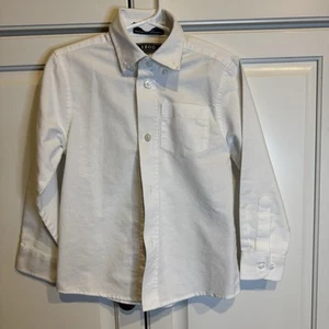 Izod Youth Boys White Button Down Shirt Size 5  - Picture 1 of 7