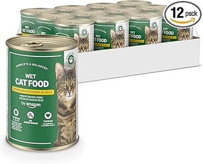 Katzensfutter, nass, getreidefrei, Dose, Huhnstücke in Gelee, 12 x 405 - Bild 1 von 4