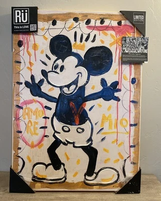 Уличный поп-арт Amore Mío Mickey Mouse Mercedes Lagunas RU ограниченное издание ручная отделка - Изображение 1 из 4
