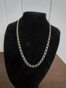 Italian Solid Sterling Silver 925 Curb Link Chain Necklace  5MM 11.50 gr - Picture 1 of 7
