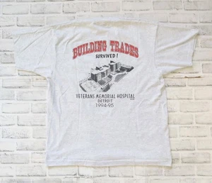 Vintage Single Stitch T-Shirt Detroit Veterans Hospital VA XL Trades Union Best - Bild 1 von 9