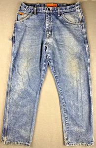 Wrangler FR Riggs Workwear Jeans Mens 38x32 Blue Flame Resistant HRC2 FR3W020 - Picture 1 of 14