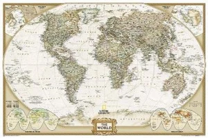 National Geographic Maps World Executive, Poster Size, Tubed (Map) - Picture 1 of 1