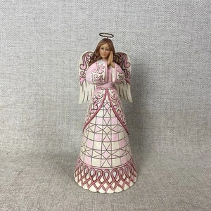 Jim Shore Breast Cancer Angel A Prayer for Healing 4027760 2012 Pink 9" Holiday - Picture 1 of 7