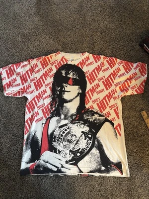 Bret Hitman Hart Rosa Aop Talla XL Nueva Generación Lucha Libre Foto 1 de 4