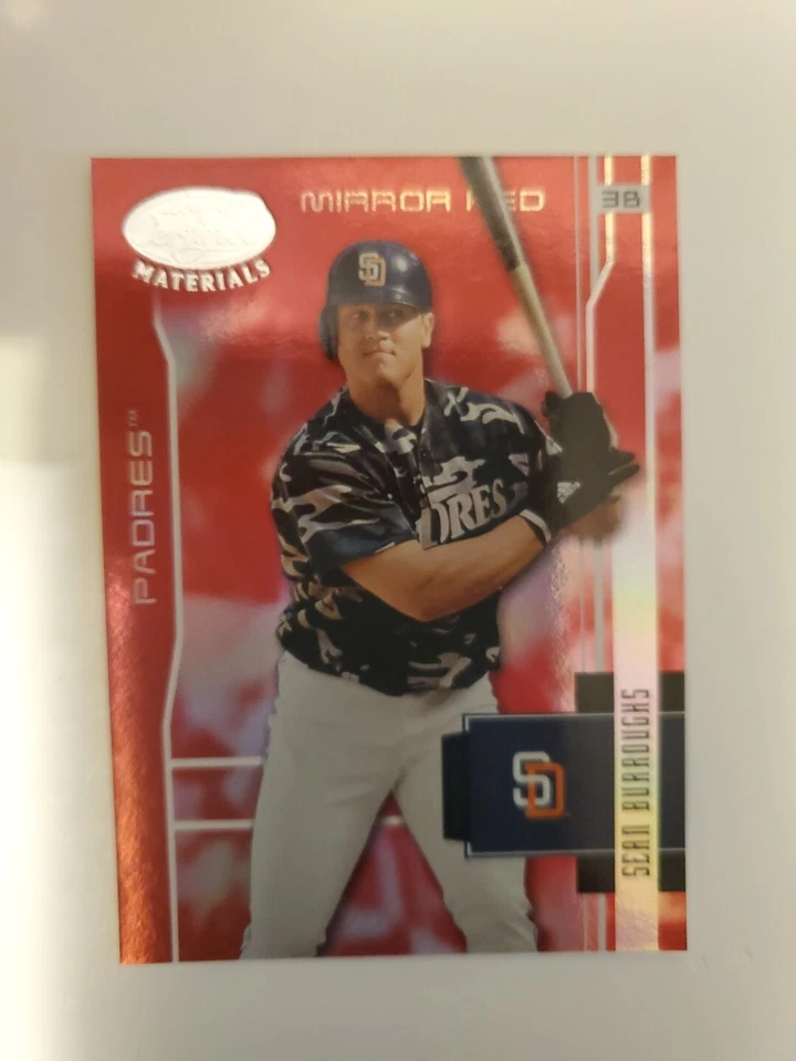 Sean Burroughs 2003 Leaf Certified Materials #156 Mirror Red Card #’D 079/100  - Image 1 of 4