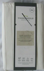 Threshold Performance Pillowcases KING Stripe Pewter new #60736 - Picture 1 of 10