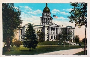 Denver CO “State Capitol” Colorado Postcard - Picture 1 of 2