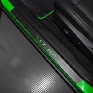 717 HP Door Sill Scuff Plate Protector Fits: Dodge Challenger SRT Hellcat 6.2L - Picture 1 of 7
