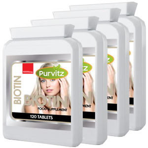 Biotin 10,000mcg | 480 Tablets | Healthy Hair, Skin & Nail Growth | Max Strength
