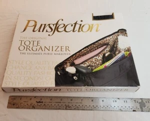 Pursefection Beuteltasche Organizer Neu in Box Rosa Leopard Satin Innen.  Neu mit Etikett - Bild 1 von 6