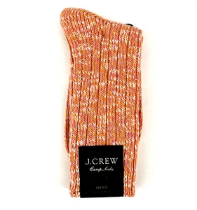 NUEVO CON ETIQUETAS J Crew Mujer Calcetines de Campamento Mármol Coral Rosa Mezcla de Algodón Talla Única Cálidos Senderismo - Imagen 1 de 7