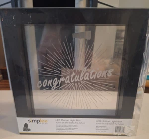 NIP Simplee Adesso LED Motion Light Box Black "Congratulations" Graduation &more - Picture 1 of 4