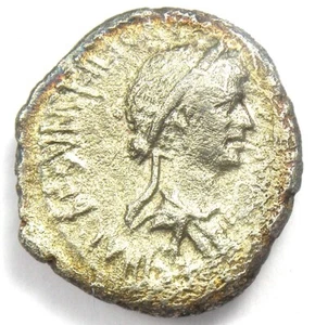 Cleopatra VII and Marc Antony AR Denarius Coin 34 BC - Certified NGC XF (EF) - Picture 1 of 4