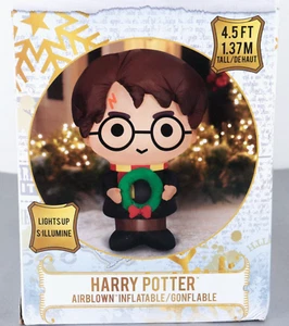 GEMMY Airblown Lighted LED Inflatable HARRY POTTER w/ Wreath, BIG 4.5 ft., NEW! - Picture 1 of 3