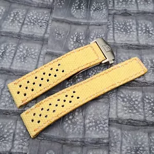 21mm/18mm Canvas Watch Strap Perforated Racing Minimalist Design - Picture 1 of 9