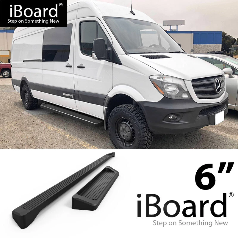 APS Running Board 6in Aluminum Black Fit Dodge Mercedes-Benz Sprinter 10-25 Foto 1 de 4