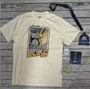 DL STAR WARS Nite 2024 MAY THE 4TH BE WITH YOU R2-D2 C3-PO T-SHIRT Sm 4pc Set - Picture 1 of 5