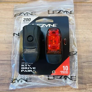 Lezyne KTV Drive Pair Headlight 200 Lumen Taillight 10 Lumen USB - Picture 1 of 2