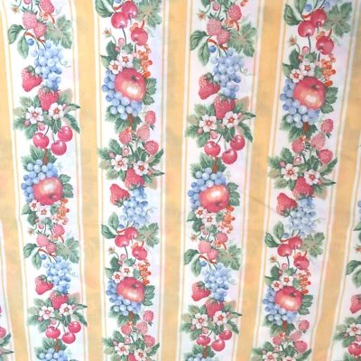 Yellow Red Blue Fruit Flower Joan Kessler Concord 30 Inch Pc Quilt Cotton Fabric - Image 1 of 4