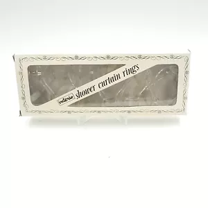Vintage Shower Curtain Hooks 12 Hard Plastic Clear No 902 Jerris Mounds, Hong K - Picture 1 of 7