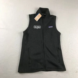 Patagonia Vest Womens Small Black Fleece Full Zip Pockets Jacket Globo NWT - Picture 1 of 10