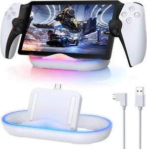 Charging Dock Station with RGB Light For PlayStation Portal PS5 Game Console - Picture 1 of 7