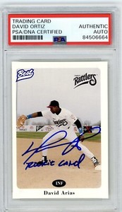 David Arias Ortiz Signed 1996 Best Minor League Rookie #6 PSA RC AUTOGRAPHED