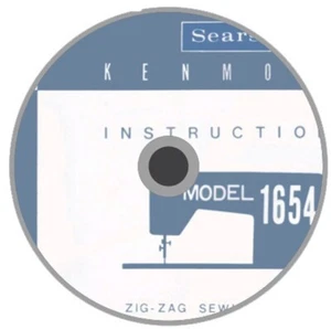 Kenmore 1654, 158.16540 Instruction / Operating / manual on CD - Picture 1 of 5