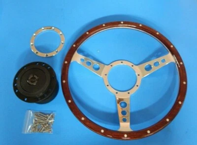 New 14" Laminated Wood Steering Wheel & Hub Adapter Datsun 240Z 260Z 280Z 280ZX - Image 1 of 2