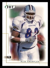 Alge Crumpler 2001 SAGE HIT  Card #28 North Carolina Tar Heels