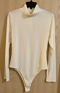 Copper Key Women Ivory Bodysuit Large New with tags long sleeve mock neck - Picture 1 of 7