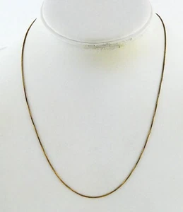Catena scatola argento sterling dorato DBJ lunga 18 pollici 925 spessore 2 grammi 0,87 mm - Foto 1 di 7