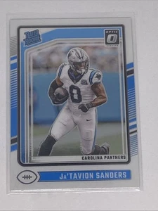 2024 Donruss Optic Ja’tavion Sanders Rated Rookie Card Chrome RC Panthers #244 - Picture 1 of 7