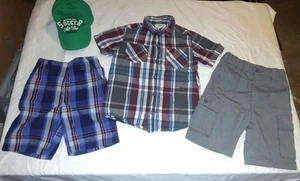 Boys Clothes  -  Size 5  - Lot Of 4 - Cargo Shorts, Cap, Button-Up Shirt, - CUTE - Picture 1 of 9